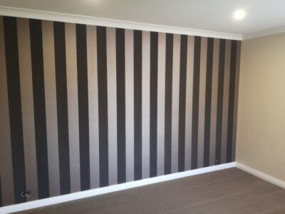 Brown and White vertical Stripe Wall Paint